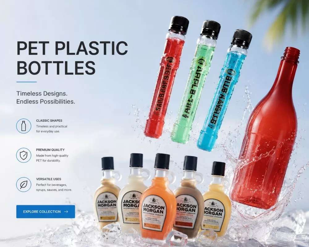 Botellas de plástico PET