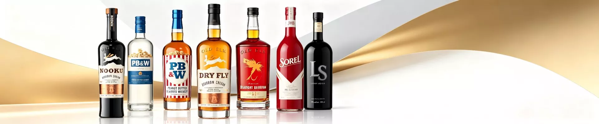 Botellas de licor de vidrio