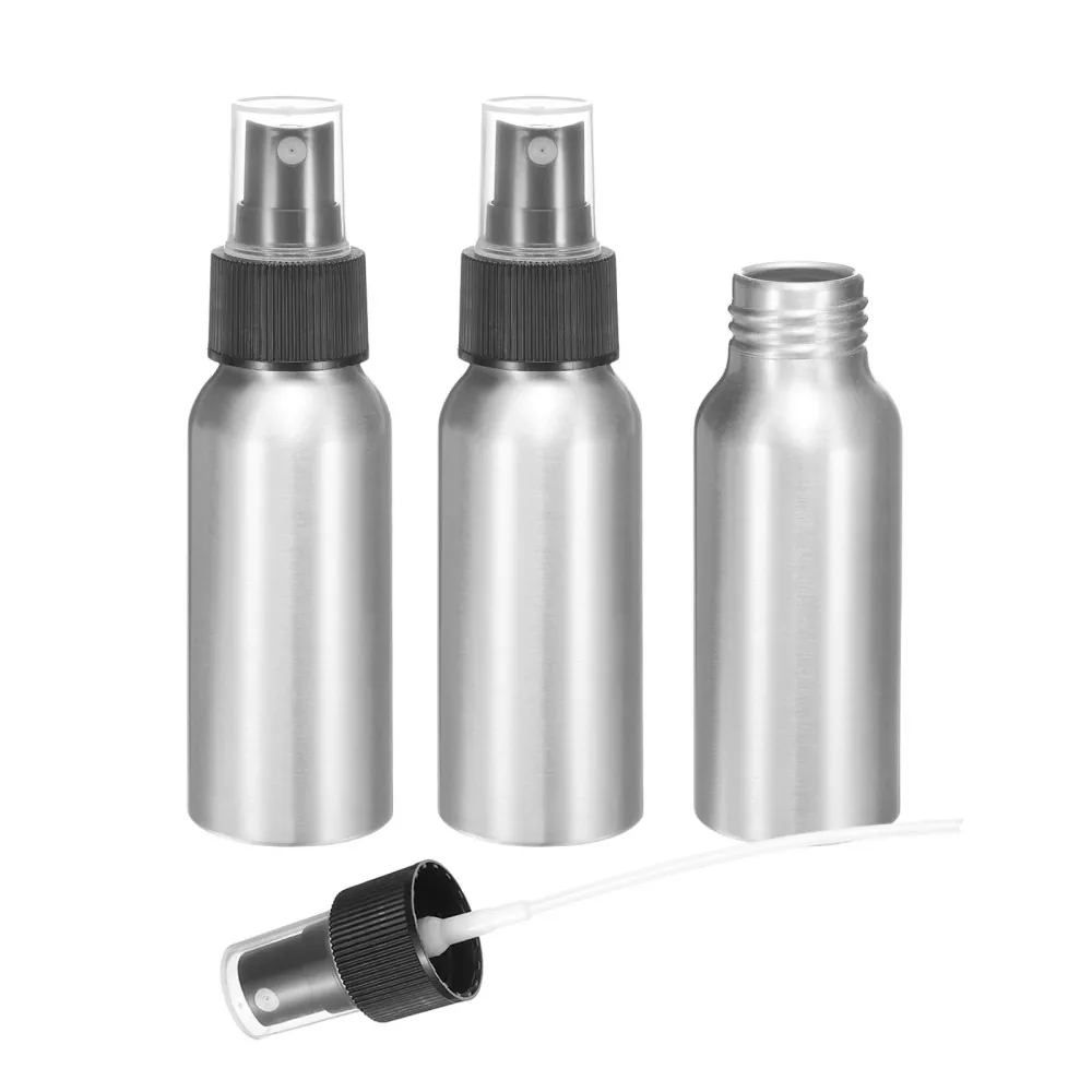 Mini botella de spray de niebla fina de aluminio reutilizable de 60 ml (2 oz)