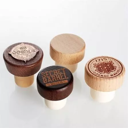 Tapón de corcho sintético en forma de T con logotipo personalizado