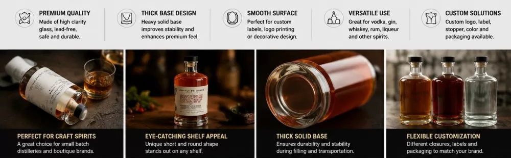 375ml Glass Liquor Bottle